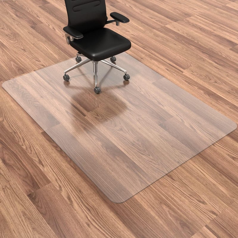 HOMEK Chair Mat for Hardwood Floor, 60”x 46” Office Chair Mat, Floor Mat for Office Chair, Clear Desk Chair Floor Mat for Computer Desk - Image 1